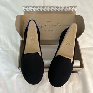 Kids Rothy’s loafers-black, size 4 girls